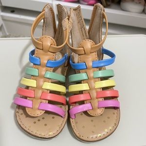 Rainbow Girls sandals Cat & Jack size 6